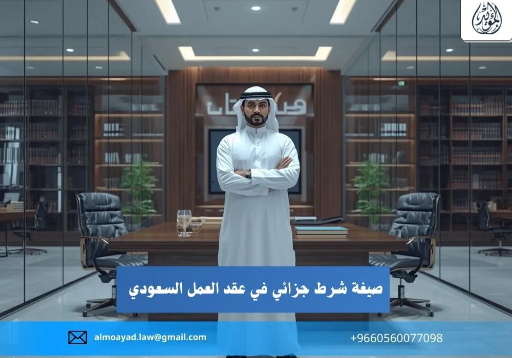 صيغة شرط جزائي في عقد العمل السعودي