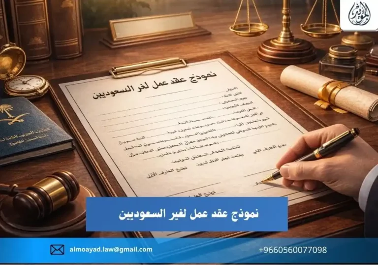 نموذج عقد عمل لغير السعوديين